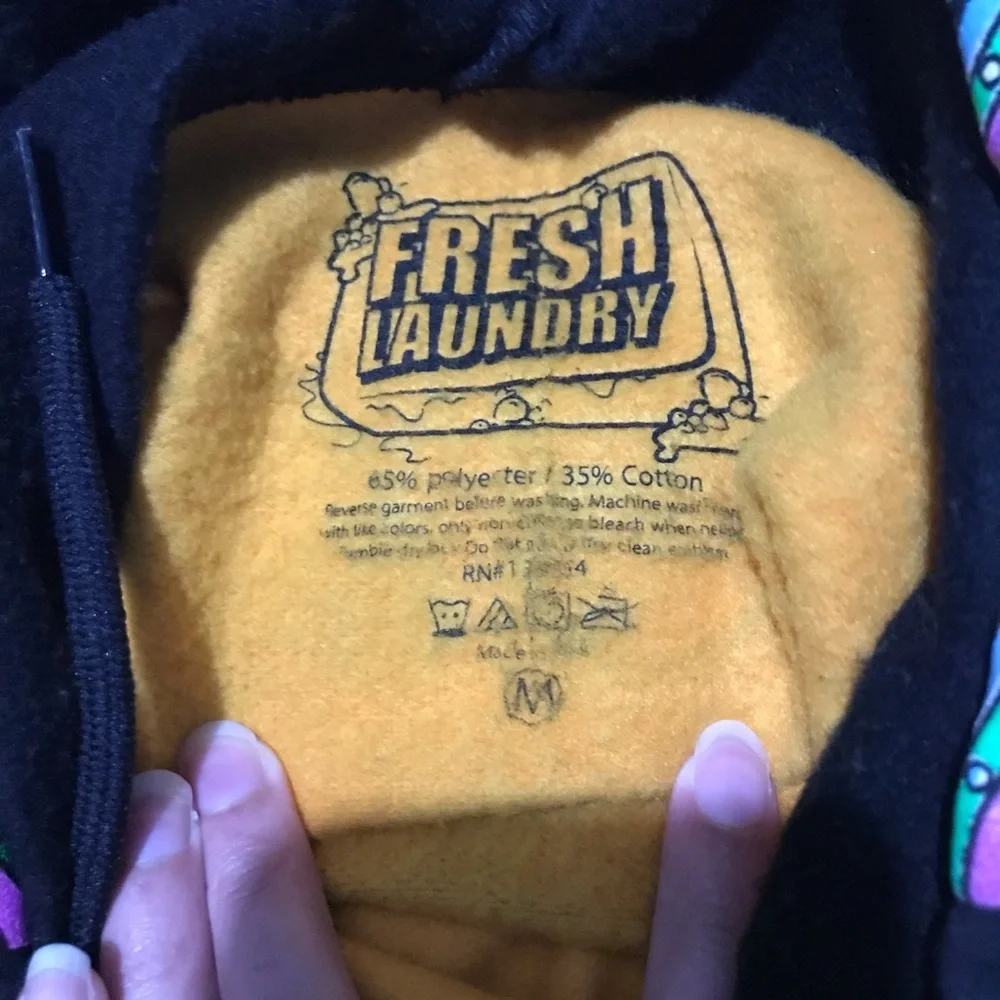 Rare Fresh Laundry We Came To Party (Size M) Alien Hoodie Orange Graphic Print
